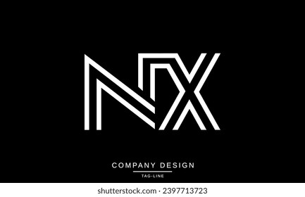 NX, XN, Abstract Letters Logo Monogram