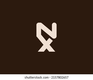 Plantilla vectorial de diseño del logotipo de NX XN