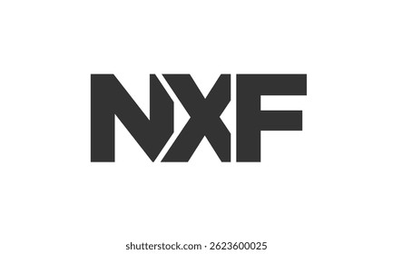 Modelo de design de logotipo NXF com texto em negrito forte e moderno. Logotipo vetorial inicial com tipografia simples e mínima. Identidade de empresa moderna ideal para a presença de marca de empresas.