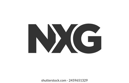 NXG logo design template with strong and modern bold text. Initial based vector logotype featuring simple and minimal typography. Trendy company identity ideal for businesses brand presence.
