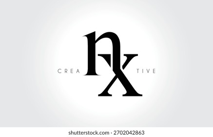 NXnx Elegant Serif Monogram Logo – Luxury Lowercase Typographic Lettermark for Modern Branding