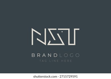 NXT abstract letter logo design. Modern Business Logo Design With Abstract Typography and Contemporary Style