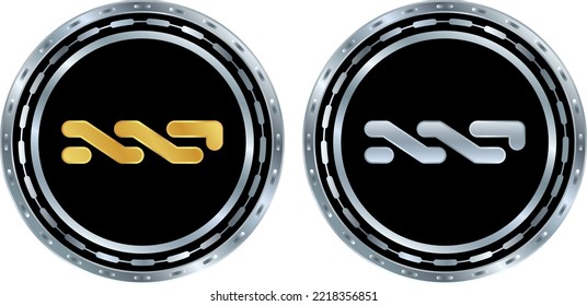 nxt coin vector illustrations. 3d drawing