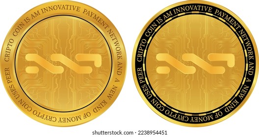 nxt coin vector illustrations. 3d drawing