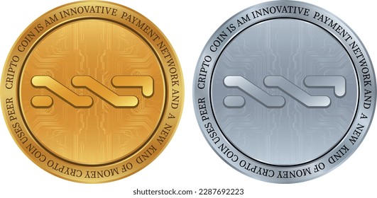 nxt coin vector illustrations. 3d drawing