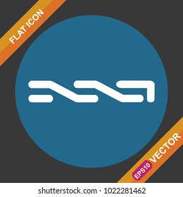 Nxt Sisn flat icon for web, UI, UX, And app on black background