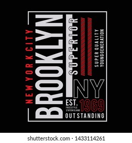 NY Brooklyn typography design t shirt graphic vector