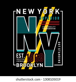 NY Brooklyn Typography Design, T-shirt Graphic, Vector Images