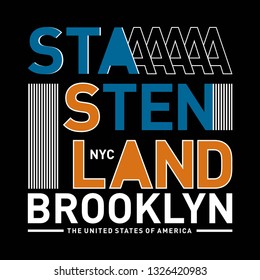 NY Brooklyn Typography Design, T-shirt Graphic, Vector Images