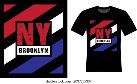 NY Brooklyn Typography T-shirt Design  