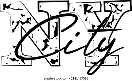 ny city design typography vector for print t shirt 