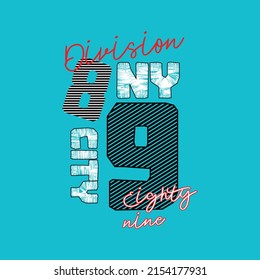 ny city Premium Vector illustration of a text graphic. suitable screen printing and DTF for the design boy outfit of t-shirts print, shirts, hoodiesand baba suit, kids cottons, etc.