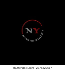 NY creative modern letters logo design template