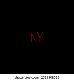 NY creative modern letters logo design template