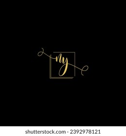 NY creative modern letters logo design template