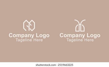 NY Geometric Monogram Logo Design