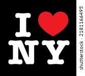 NY I Heart Love New York Sign Lettering Font Typography Sign Logo Symbol Icon Vector