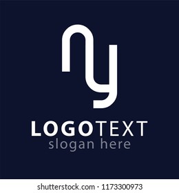 ny initial letter logo icon vector template