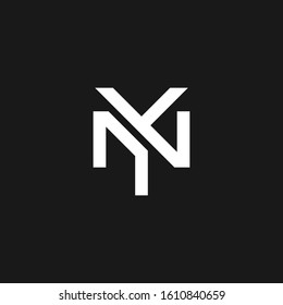 NY initial letter logo template