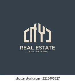 NY initial monogram logo for real estate design