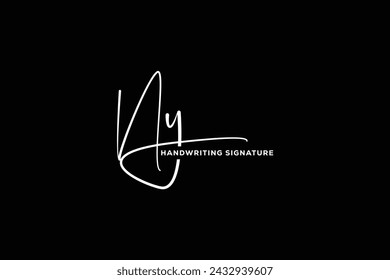 NY initials Handwriting signature logo. NY Hand drawn Calligraphy lettering Vector. NY letter real estate, beauty, photography letter logo design.