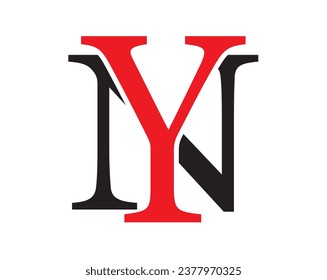 Elementos de diseño del logotipo de la letra NY
