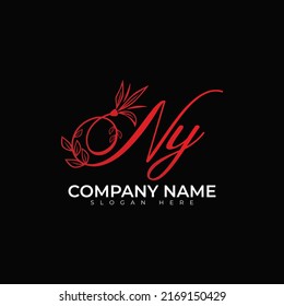 Ny letter logo vector illustration design