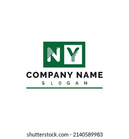 NY Logo Design. NY Letter Logo Vector Illustration - Vector
