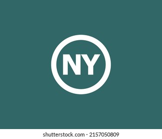 NY logo design vector template