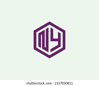 NY logo design vector template