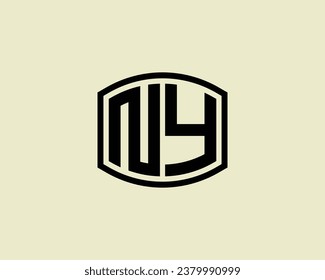 NY logo design vector template