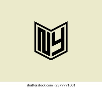 NY logo design vector template