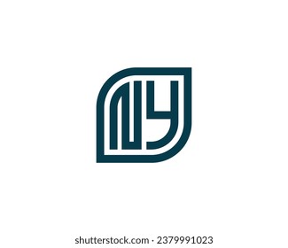 NY logo design vector template