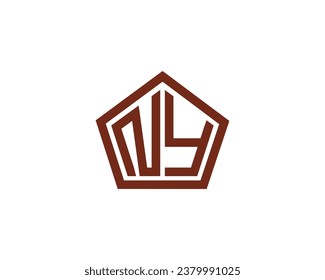 NY logo design vector template