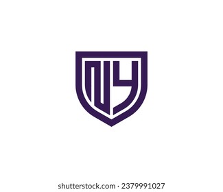 NY logo design vector template