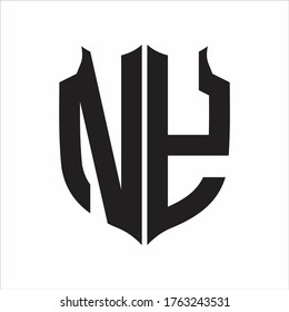 NY Logo Shield style Monogram design template on white background