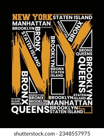 NY New york city slogan typography tee shirt design.Clothing,t shirt,apparel and other uses.Vector print, typography, poster.