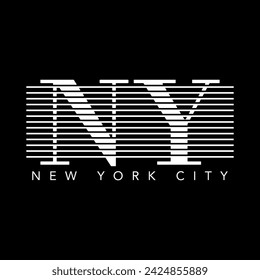 NY NEW YORK CITY, stripe abstract, Graphic design print t-shirts fashion, illustration, vector
