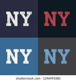 NY sign inscription