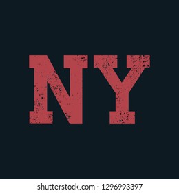 NY sign inscription