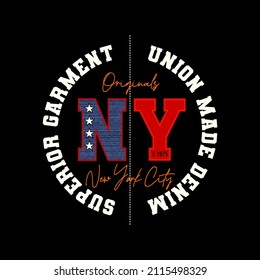 ny typography design tee for t shirt,vector illustration