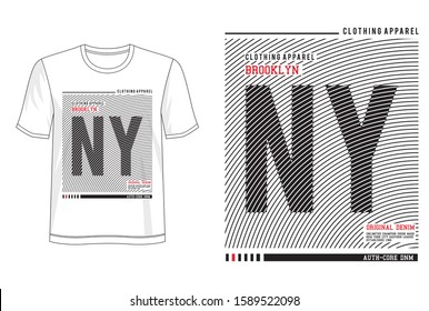 ny typography for print t shirt