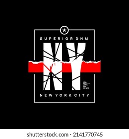 ny typography for print t shirt
