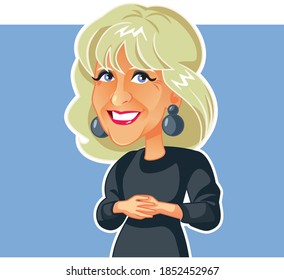 NY, USA, November 12, Jill Biden Vector Caricature