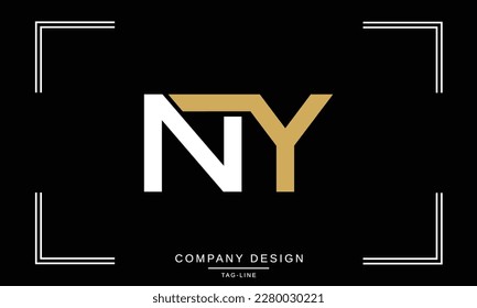NY, YN, Abstract Letters Logo Monogram