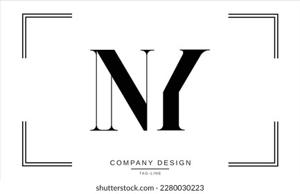 NY, YN, Abstract Letters Logo Monogram