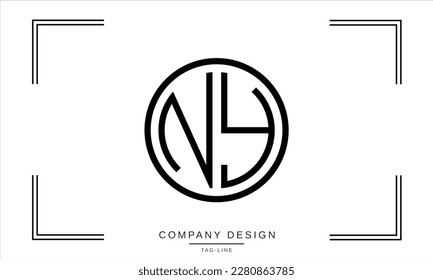 NY, YN, Abstract Letters Logo Monogram