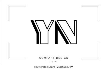NY, YN, Abstract Letters Logo Monogram