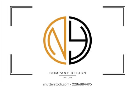 NY, YN, Abstract Letters Logo Monogram