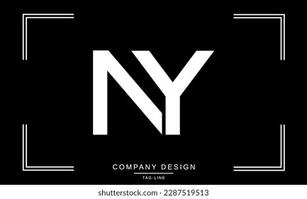 Monogramm für das Logo "NY, YN, Abstrakte Buchstaben"